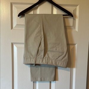 Haggar Tan Chinos Straight-Leg Cotton Blend